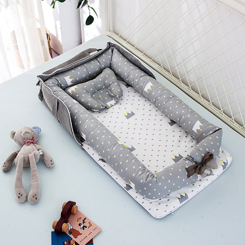 🌿 Cotton Portable Foldable Baby Bed 🛏️