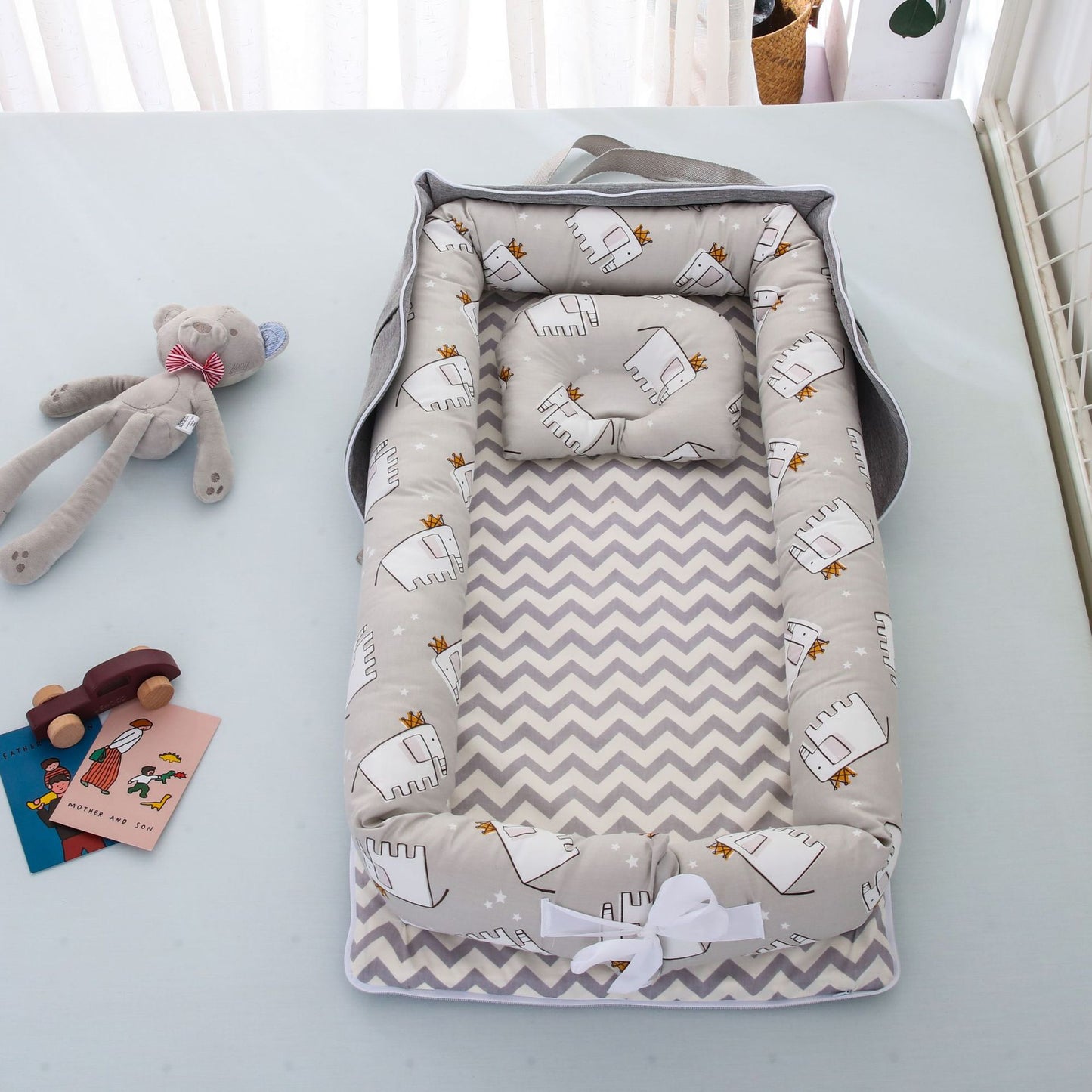 🌿 Cotton Portable Foldable Baby Bed 🛏️