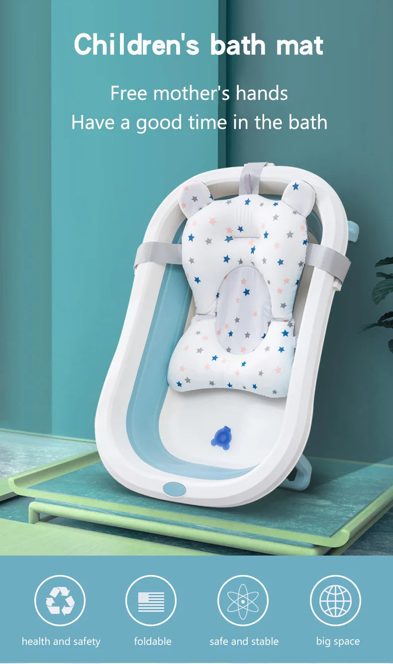 Baby Bath Seat Support 🛁 Bathtub Pillow 🍼 Newborn Bathtub Pillow