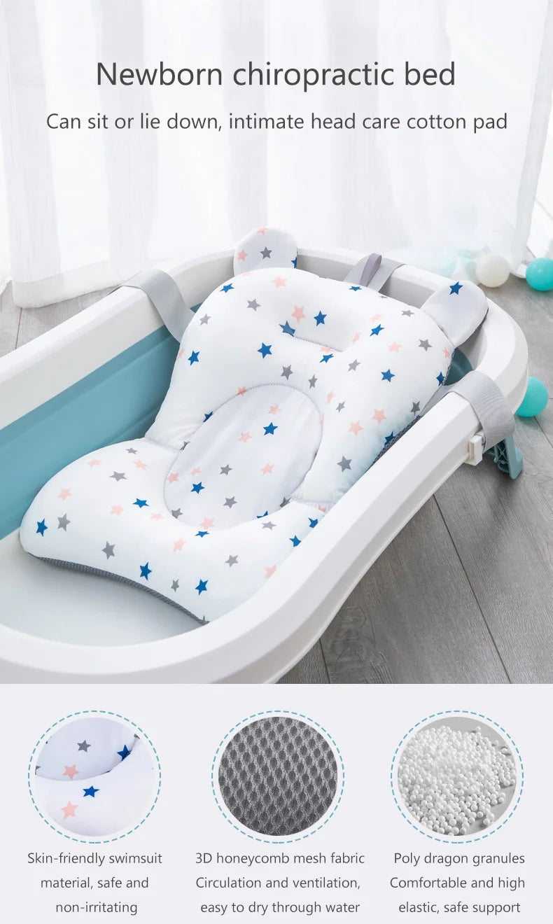 Baby Bath Seat Support 🛁 Bathtub Pillow 🍼 Newborn Bathtub Pillow