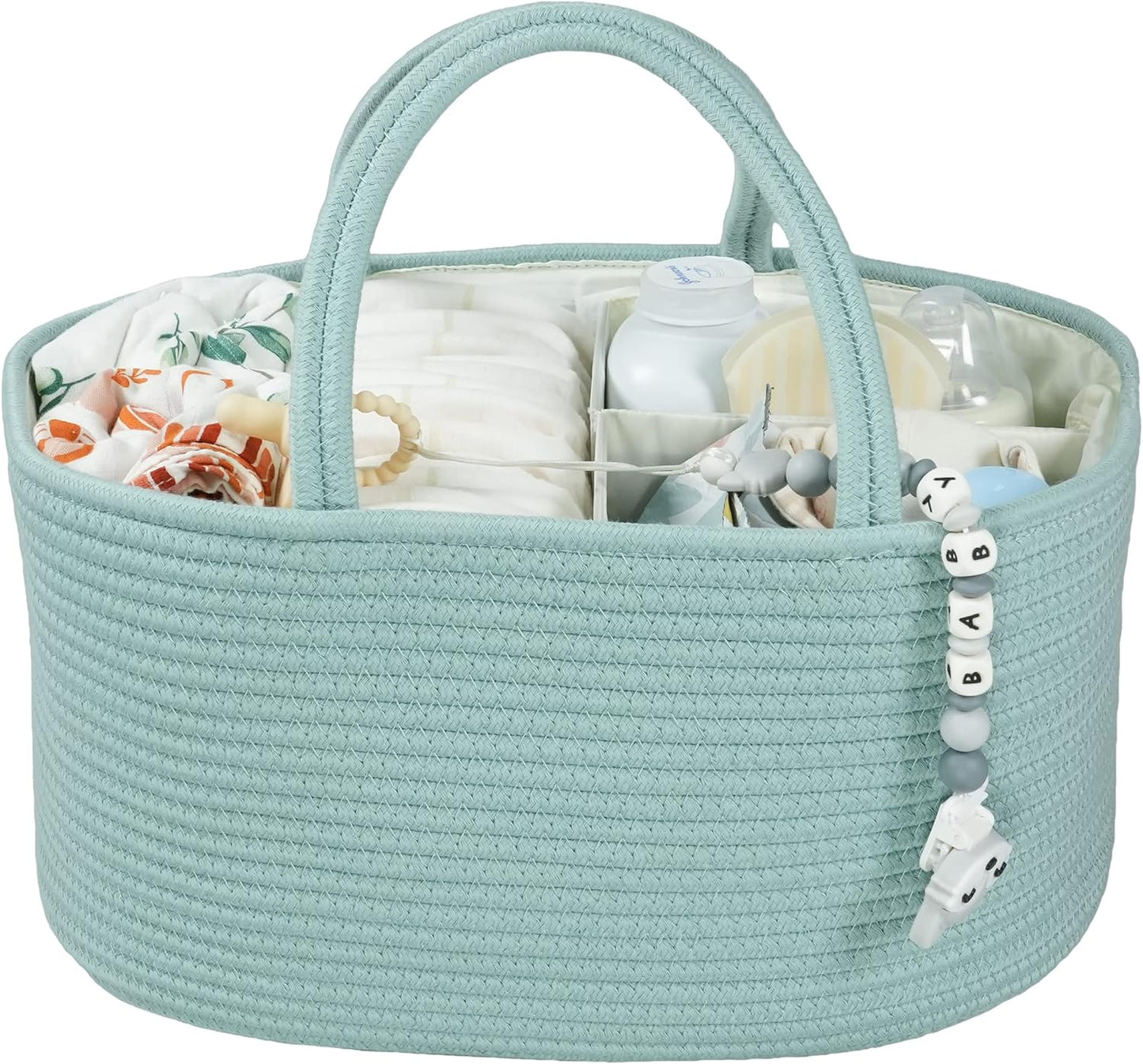 Pink Diaper Caddy 👜 Portable Organizer for Baby Essentials