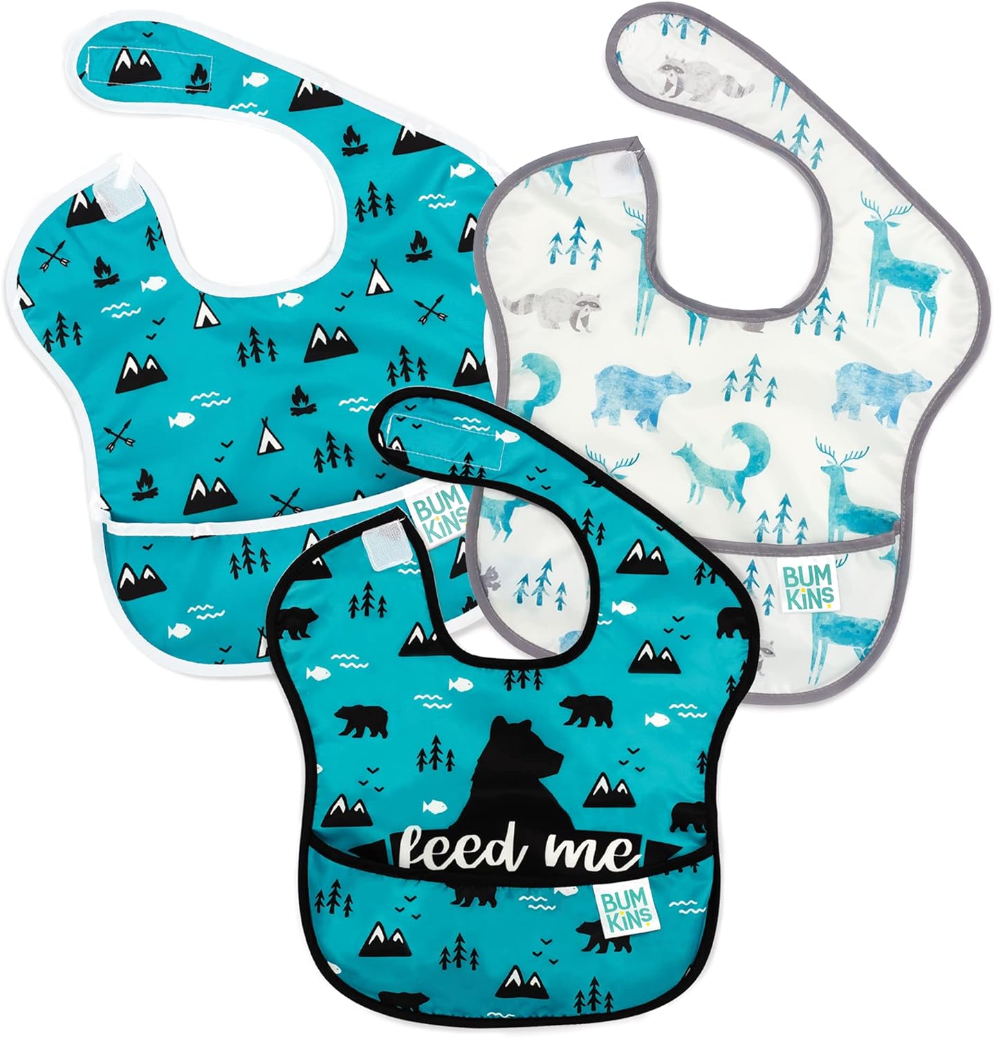 Bumkins Bibs for Girl or Boy, SuperBib Baby and Toddler for 6-24 Months, Essential Must Have for Eating, Feeding Supplies…